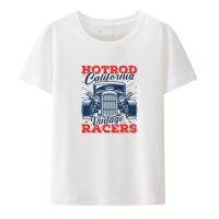 Camiseta clásica Hotrod California Vintage Racers Hot Rod para hombre, ropa de calle de manga corta Y2k, Hip-hop, Hipster, Tops sueltos geniales