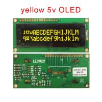 Oled 1602 16X2ฟอนท์อักษรภาษาอังกฤษญี่ปุ่นยุโรปชาวรัสเซีย Spi Iic I2c 80*36มม. 3.3V 5V 16pin Lec1621-y56แทน Nhd-0216kzw-ay5