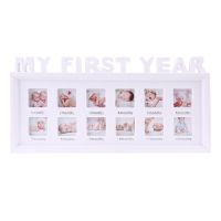 Creative DIY 0-12 Month Baby "MY FIRST YEAR" Pictures Display Plastic Photo Frame Souvenirs Commemorate Kids Growing Memory Gift