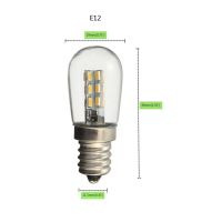‘；【-； LED Light Bulb E12 220V E12 LED High Bright Glass Shade Lamp Pure Warm White Lighting For Sewing Machine Refrigerator Part Tool