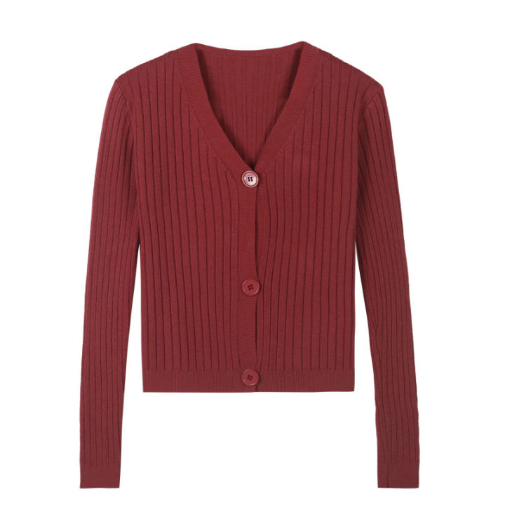 casual-long-sleeves-plain-color-knit-cardigan-sweater