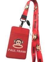 PAUL  FRANK  R     สายคล้องคอ สายคล้องบัตร ที่ใส่บัตร ซองใส่บัตร ที่ใส่บัตร พร้อมสายคล้องคอ ลาย PAUL  FRANK  R  พอล แฟรงค์ แดง   งานดี สวยงาม NOEYNEST SHOP