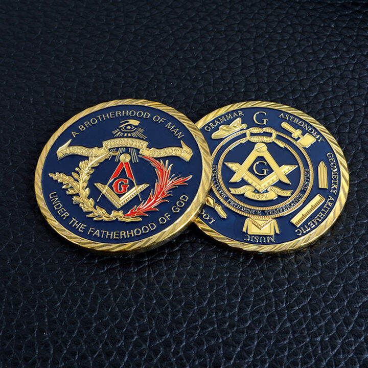 Hong Euro Masonic Association Under A Brotherhood Man Of God Gold Commemorative Coin Th