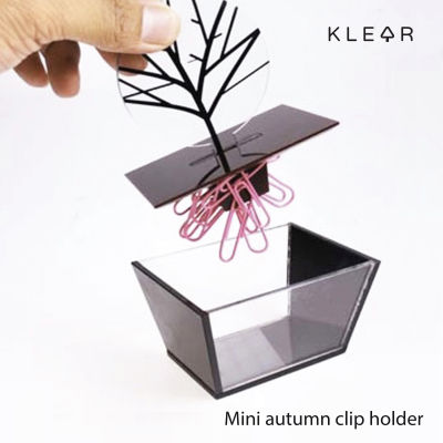 KlearObject mini autumn clip holder ที่เก็บคลิปหนีบกระดาษติดแม่เหล็ก อะคริลิครูปต้นไม้ เก็บของใช้เล็กๆ บนโต๊ะทำงาน : K159 พร้อมส่ง