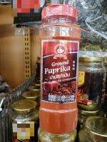 ปาปริก้า ป่น  ( Paprika ) ขนาน350กรัม. Paprika 100%  ตรามือที่1   สำหรับปรุง  ผัด  หมัก โรย ตกแต่งอาหาร ใส่สีแดงธรรมชาติ รสเผ็ดออ่น