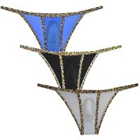 Sexy Ice Silk Panties Mens String Bikini Briefs Cuecas Calzoncillos Hombre Gay Underwear