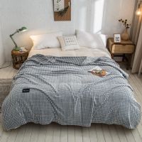 J Flannel Plaid for Beds Coral Fleece Blankets Gray Color Plaids Single Flannel Bedspreads Soft Warm Blankets for Bed