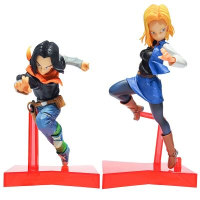 ZZOOI 15-18CM Dragon Ball Z Figure GK Android 17 Lapis And Android 18 Lazuli Action Figure Anime Model PVC Statue Children Toys Gift