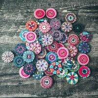 15/20/25mm DIY SEW Decorative Natural Wooden Round Buttons Retro Sewing Accessories For Needlework Clothing Handicraft Scrapbook