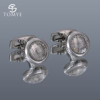 Cufflinks for Men TOMYE XK20S045 High Quality Classic Round Silver Colors Metal Buttons Formal Dress Shirt Cuff Links for Gifts