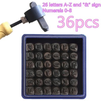❈۩△ 36Pcs 3/4/5/6mm Carbon Steel Number 0-9 Alphabet A-Z Stamps Set Punch Tools