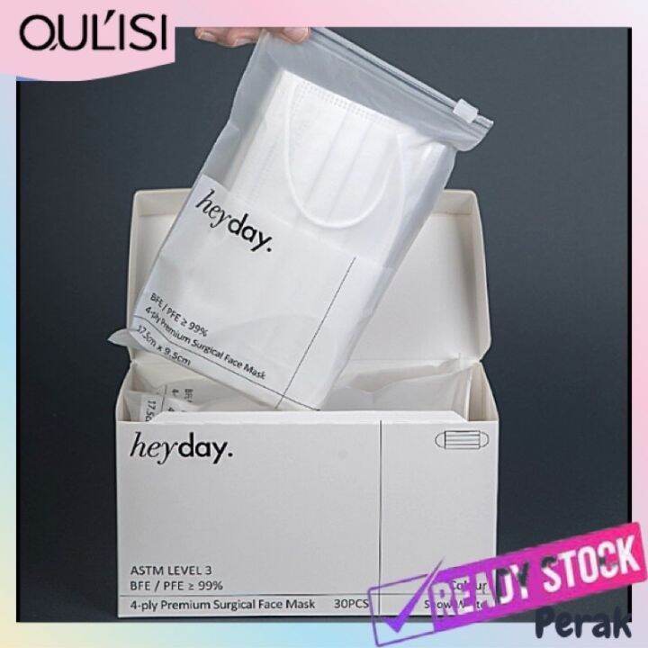 ORIGINAL HeyDay 4Ply Premium Surgical Face Mask For Sensitive Skin 30pcs MaskOn Hijab Malaysia 4