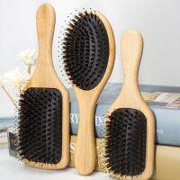 【YF】✧❖  Hair Handle Boar Bristles Anti-static Scalp Paddle Hairbrush Gasbag Massage Comb