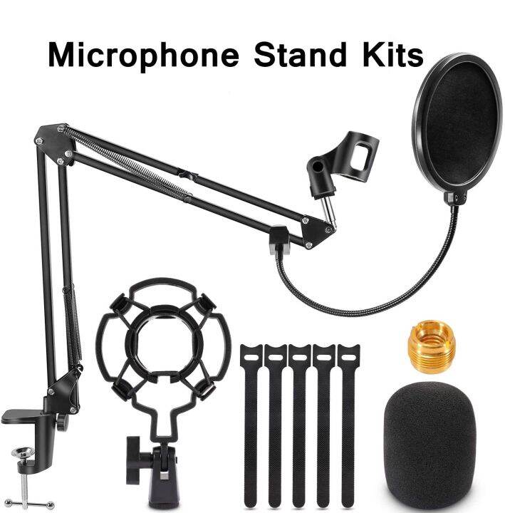 Microphone Stand For Blue Yeti Adjustable Suspension Boom Scissor Arm