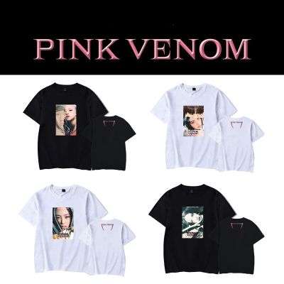 New Korean Style K Pop Kpop BORN PINK VERNOM T Shirt The Same Paragraph Short Sleeve Loose T-shirt Summer Tee Tops K-pop Clothes