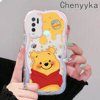 เคส Chenyyka สำหรับ VIVO Y30 Y50 Y30i น่ารักหมีน้ำผึ้งมีสีสันน่ารักเนื้อครีมนุ่มเคสมือถือกันกระแทกแบบใสที่สร้างสรรค์ปลอกป้องกันซิลิโคนโปร่งใสลายกล้องถ่ายรูป