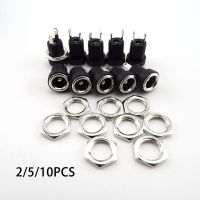 DC022B 5.5 x 2.1mm DC Power Jack Supply Socket Connector DC Female 2 Terminal 2 Pin Panel Mount Connector Plug Adapter 5.5*2.1  Wires Leads Adapters