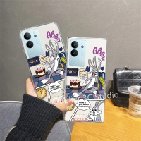 เคสโทรศัพท์ VIVO V29 Pro V29e Y77 Y02s Y02 Y02A Y02T 5G เคส สินค้าขายดีดีไซน์ใหม่กระต่ายน่ารักการ์ตูนซิลิโคนใสกระต่ายกรอบนุ่มสำหรับโทรศัพท์มือถือ Case 2023