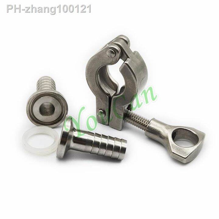 8mm-12-7mm-19mm-hose-barb-sanitary-tri-clamp-hose-barb-set-ferrule-25-4mm-3-4-quot-tri-clamp-silicone-gasket-stainless-steel-ss304