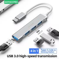 [HOT HAIXWLXKWW 589] USB C HUB 3.0 Splitter Type Hub สำหรับโน้ตบุ๊ค4พอร์ตขยายอุปกรณ์เสริมแล็ปท็อป