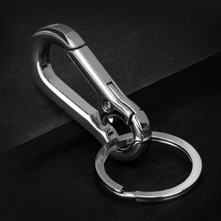 men-stainless-steel-gourd-buckle-climbing-keychain-waist-belt-clip-anti-lost-buckle-hanging-fashion-key-ring-car-decoration-gift