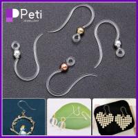 PETI JEWELLERY 20Pcs 12.5x11mm เรซินโปร่งใส ที่เกี่ยวหู ฐานการตั้งค่า ลูกปัดเม็ดกลม อุปกรณ์เสริม DIY การเดินทางการเดินทาง แบบพกพาได้ การทำเครื่องประดับ ต่างหูรูปดอกไม้