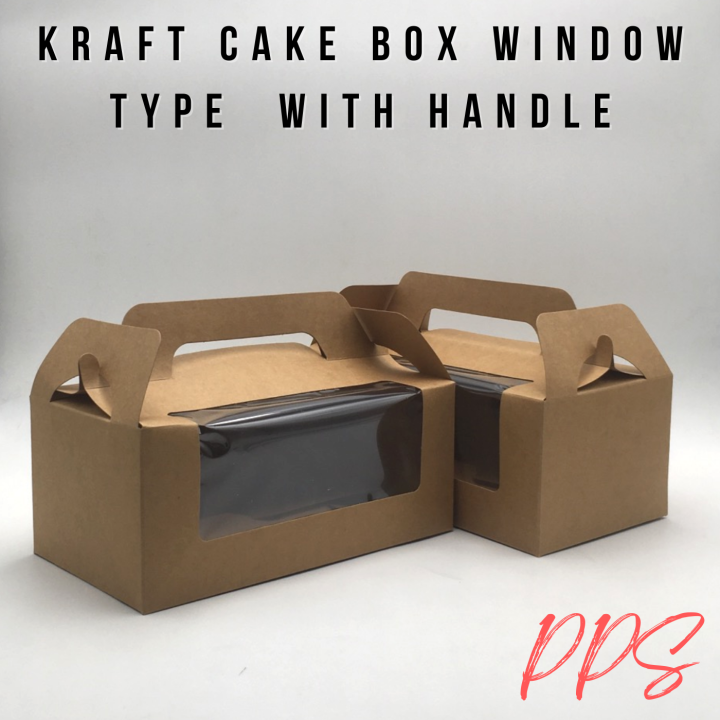 Kraft Cake Box Window Type with Handle Lazada PH