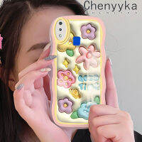 เคส Chenyyka สำหรับ VIVO เคส Y95 Y91i Y91เคสลายการ์ตูน3D ดอกไม้น่ารักแฟชั่นกันกระแทกสีสันสดใสเคสโทรศัพท์แบบใสป้องกันเลนส์กล้องเคสนิ่มโปร่งใสกรอบซิลิโคน