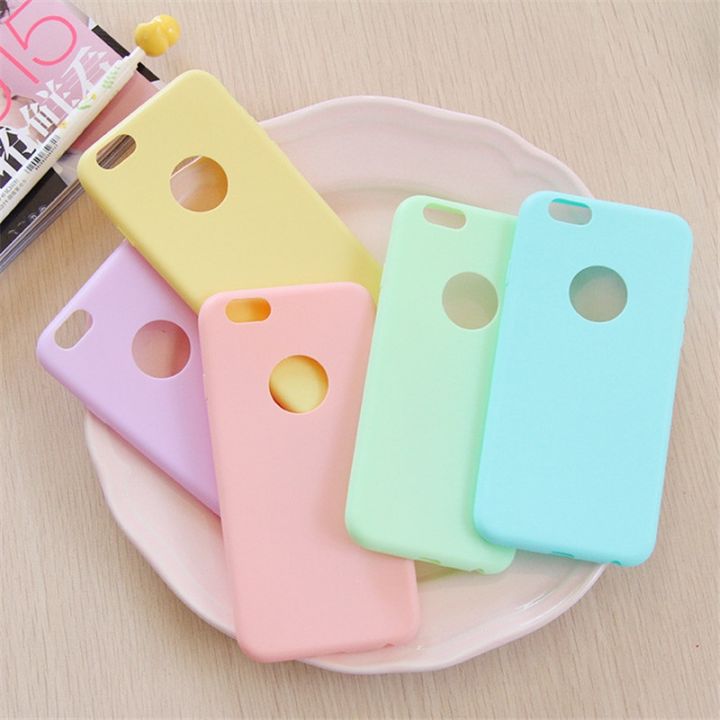 cold-noodles-hole-candy-case-สำหรับ-iphone-7-8-6-s-6-s-plus-5-5s-se-soft-solid-simple-สีสำหรับ-iphone-11-12-pro-x-xr-xs-max-ยางฝาครอบโทรศัพท์