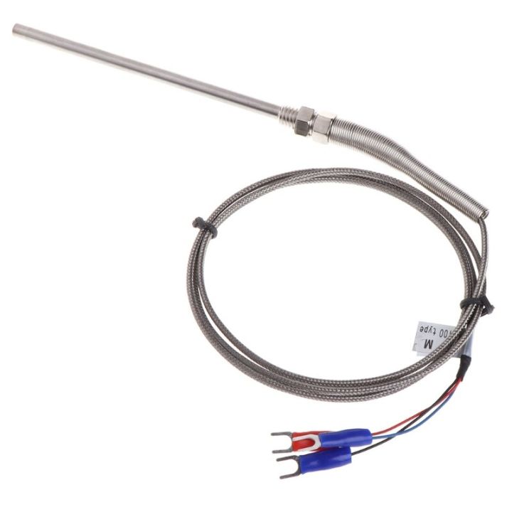 m8เกลียวเซ็นเซอร์อุณหภูมิ-pt100-rtd-1m-thermocouple-100mm-3สาย