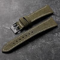 Antique Watch Canvas Watchband 18 19 20 22MM Green Brown Gray Men Quick Release Soft Mens Wear Resistant Waterproof Bracelet Straps