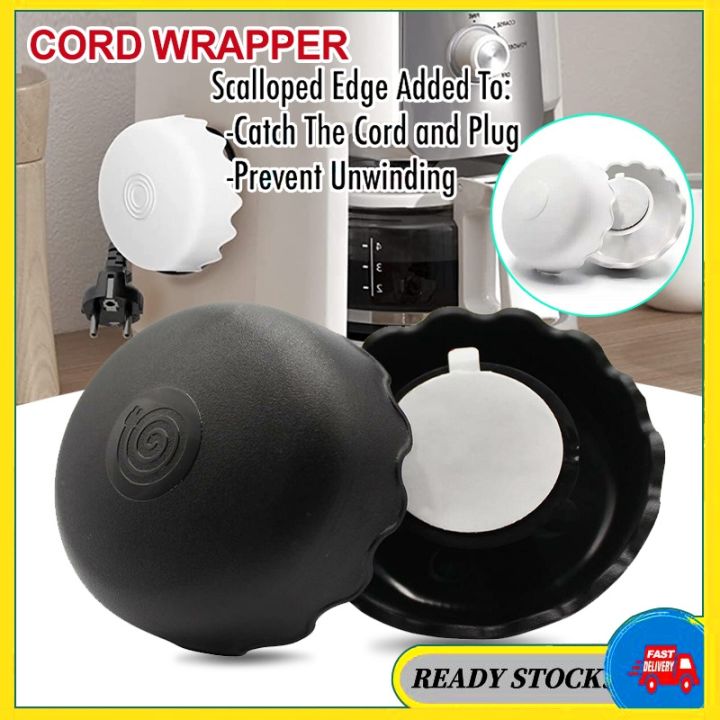 1pc Black Kitchen Cord Winder Flexible Wire Storage Fixed Hider