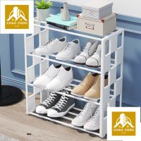 CZ.ชั้นวางรองเท้า4ชั้น ชั้นว่างรองเท้า Shoe Rack ที่วางรองเท้า พลาสติกแบบหนา โครงสร้างแข็งแรง ใส่ได้ชั้นละ 2-3 คู่ Chao Zhou ปลีก/ส่ง C534