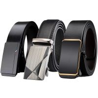 Men Belts Automatic Buckle Belt PU Leather High Quality For Men Leather Strap Casual For Jeans Belts