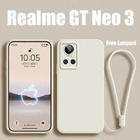 เคสซิลิโคนสำหรับ Realme GT Neo 3 3T 2T 2 Pro 5G Narzo 50 5G ขอบตรงของแท้พร้อม N27-1เคสโทรศัพท์เคสโทรศัพท์มีสายคล้องอุปกรณ์ป้องกันเลนส์