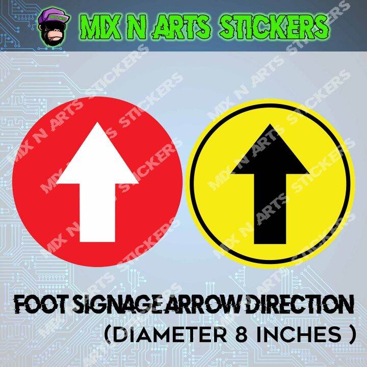 Arrow Foot Indicator Social Distance Special Size BIG 8 Inches Diameter