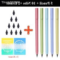 ▤✺✸ Graphene Infinity Pencil with Eraser Set Drawing Writing No Sharpening Eternity Endless Pencil Kawaii Office School Art Supplies