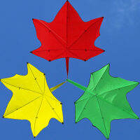 Outdoor Fun Sports Power Maple Leaf Red Green Kite With Handle And Line Good Flying