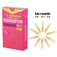 10Pcs/set Bb Clarinet Reeds Elementary Bb Soprano Saxophone Reed 2.0 /2.5 /3.0 Strength Beginner Saxophone Reed Woodwind Parts