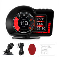 KKmoon รถ HUD Headup จอแสดงผลดิจิตอล GPS Speedometer Dual ระบบจอแสดงผลความเร็ว/นาฬิกา /Rpm/ น้ำและน้ำมันอุณหภูมิ/ระดับความสูง/ฯลฯการทดสอบการเร่งความเร็วของสัญญาณเตือนความเร็วเกิน