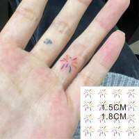 Korean hand-painted ins hyuna style color cartoon cute finger fireworks tattoo stickers waterproof and durable male and female couples