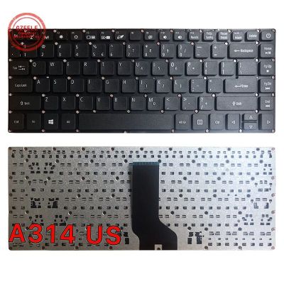 แป้นพิมพ์แล็ปท็อปสหรัฐอเมริกาสีดำใหม่เหมาะสำหรับ Fo Acer Aspire A114-32 A314-21 A314-32 A114-31 A314-31ภาษาอังกฤษ ES1-332