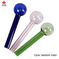 END # High Borosilicate Glass Straw With Colored Round Head Straw Drinkwares Portable Clear Milk Straws Borosilicate Glass Tube ทนต่ออุณหภูมิสูง