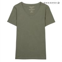 COD hjzfk0 GIORDANO เสื้อยืดผู้หญิง คอวี - Womens V-neck Tees 05320248