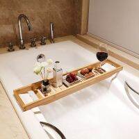 Bamboo Extension Antiskid Bathroom Multi Function Bathtub Shelf Toilet Spa Bath Shelf Bathtub Tray Bathtub Accessories