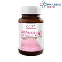 Vistra Sakura Collagen C 30S วิสทร้า ทริบิวท์ สารสกัดซากุระ &amp; มารีน คอลลาเจน พลัส ซี (30 เม็ด)[PC]