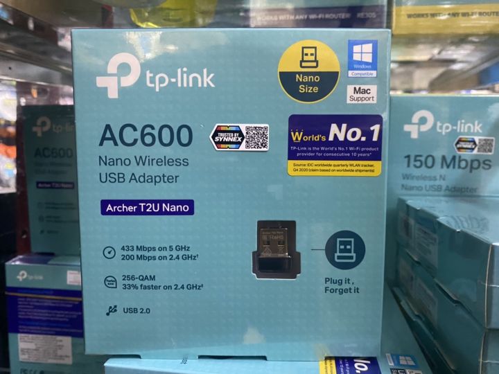 tp-link-archer-t2u-nano-ac600-nano-wireless-usb-adapter-ตัวรับสัญญาณ-wifi-ผ่านคอมพิวเตอร์หรือโน๊ตบุ๊ค