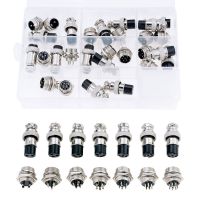 ❀ 14PCS/Box GX16 2 3 4 5 6 7 8Pin Male Female 16mm Circular Aviation Socket Plug Wire Panel Connector Socket Plug Metal