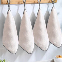 3pcs Household Kitchen Rags Nonstick Oil Microfiber Towel Cleaning Cloth Thickened Cleaning Cloth Can Absorb Washing Dish Towel