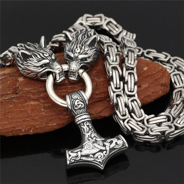 punk-nordic-viking-never-fade-men-stainless-steel-necklaces-celtic-wolf-rune-accessories-pendant-king-chain-norse-amulet-jewelry